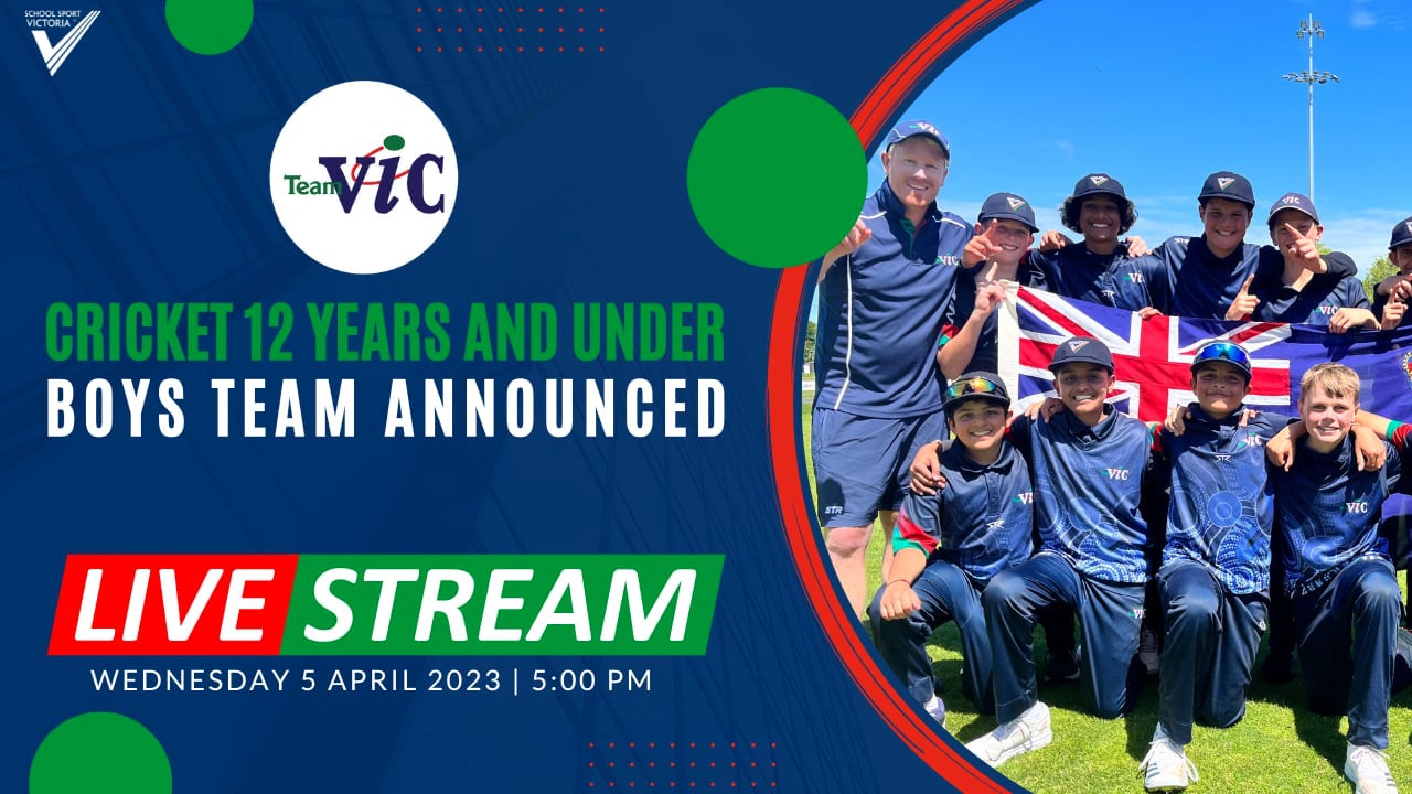 LIVE Team Vic Cricket 12 Years and Under