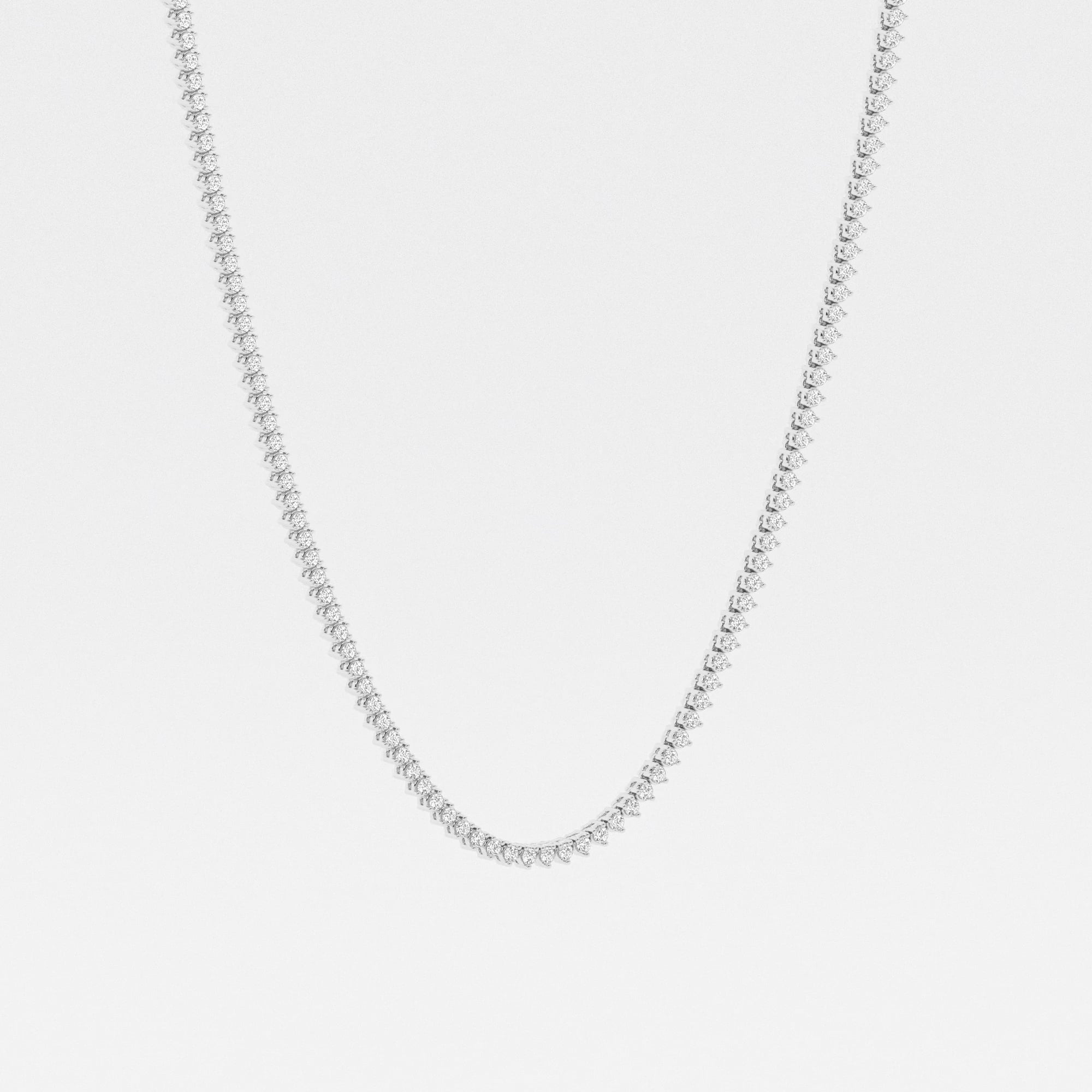 product video for näas 5 ctw Round Lab Grown Diamond Three-Prong Tennis Necklace