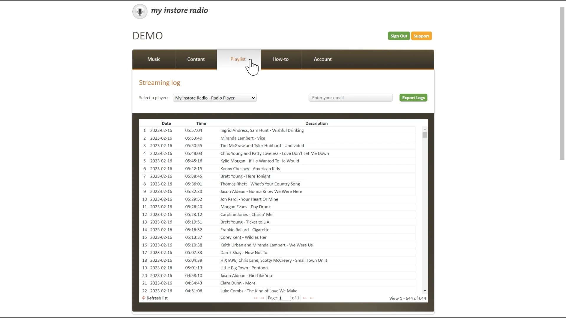 See and Download the Streaming Log on Vimeo