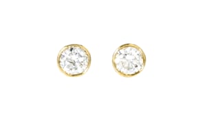 1.00 ct. t.w. Bezel-Set Diamond Stud Earrings in 14kt Yellow Gold