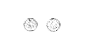 1.00 ct. t.w. Bezel-Set Diamond Stud Earrings in 14kt White Gold