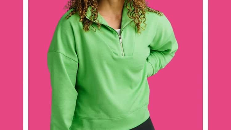 Lime Cara Quarterzip Sweatshirt #3035 on Vimeo