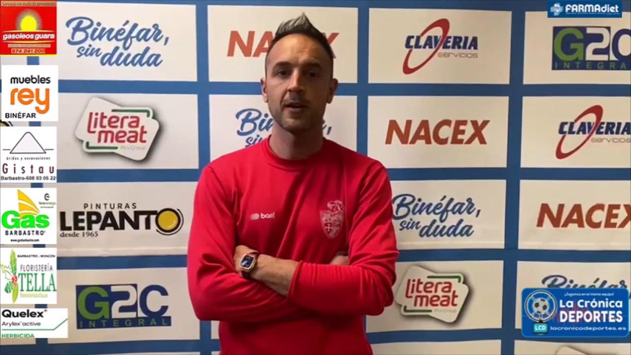 DAVID GIMÉNEZ (Entrenador Binefar) CD Caspe 2-1 CD Binéfar / Jornada 27 / 3ª División