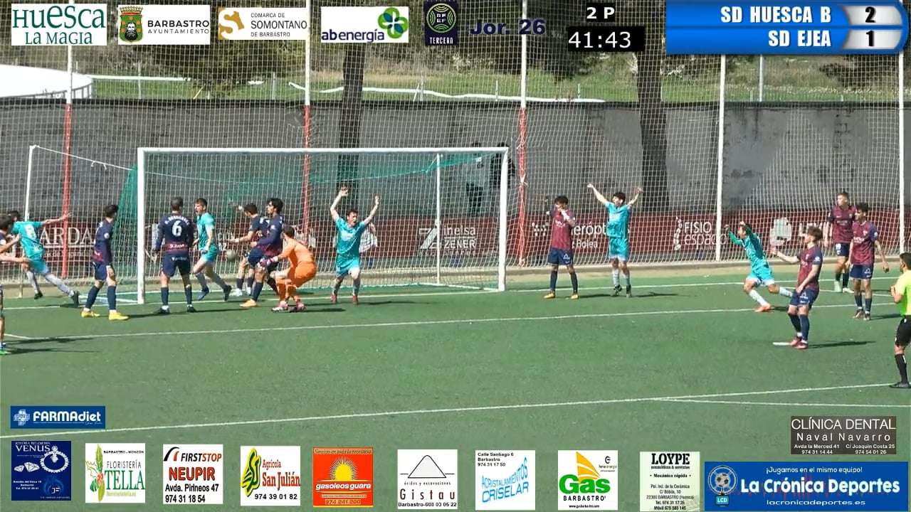 (RESUMEN Y GOLES) SD Huesca B 2-2 CD Ejea / Jornada 26 / 3ª División