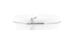 Italian Sterling Silver Sideways Cross Bracelet