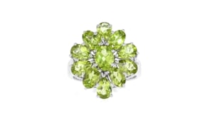 5.00 ct. t.w. Peridot Cluster Ring in Sterling Silver