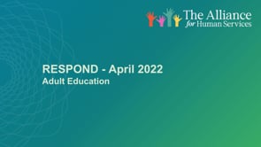 RESPOND April 2022 - Adult Education