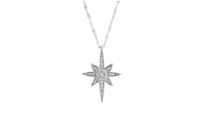 33 ct. t.w. CZ North Star Pendant Necklace in Sterling Silver