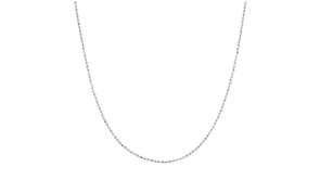 Italian 1mm Sterling Silver Adjustable Bead-Chain Necklace