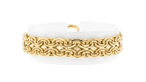 18kt Gold Over Sterling Silver Double-Oval Link Bracelet
