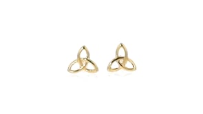 18kt Yellow Gold Celtic Trinity Knot Stud Earrings