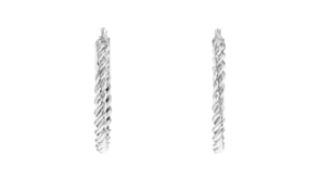 Italian Sterling Silver Twisted Hoop Earrings