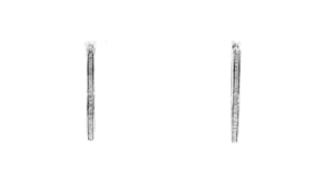 25 ct. t.w. Diamond Hoop Earrings in Sterling Silver
