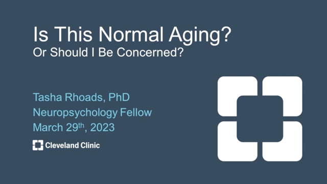 Is this Normal Aging or should I be Concerned?