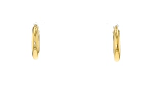 Italian 3mm 18kt Yellow Gold Hoop Earrings