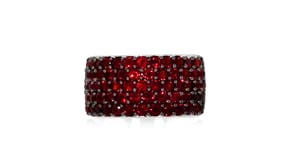 2.26 ct. t.w. Garnet Multi-Row Ring in Sterling Silver