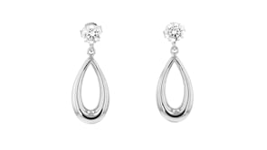 Sterling Silver Teardrop Earring Jackets