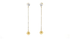 14kt Yellow Gold 6mm Ball Drop Earring Jackets