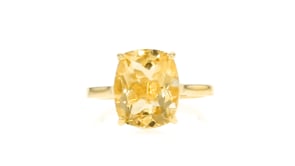 4.60 Carat Citrine Ring in 18kt Gold Over Sterling