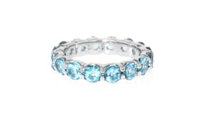 4.50 ct. t.w. Blue Topaz Eternity Ring in Sterling Silver