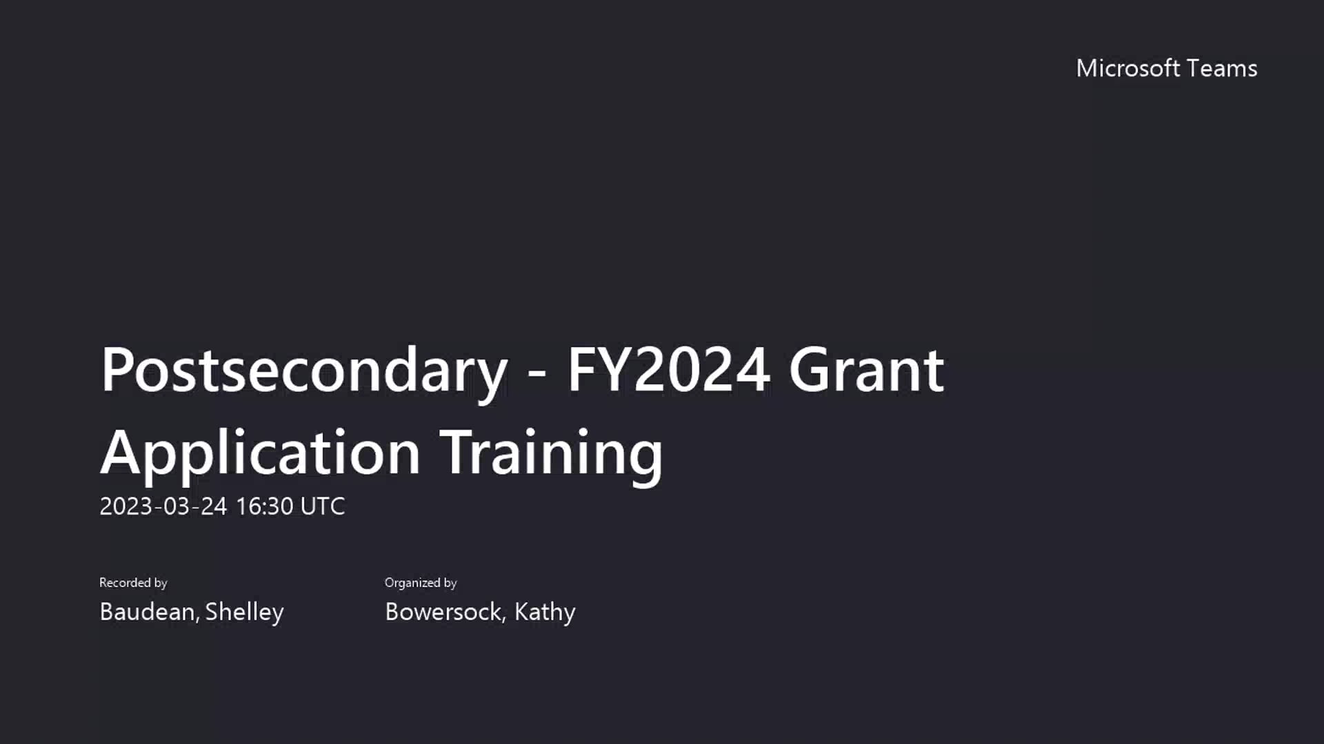 Postsecondary FY2024 Grant Application Training20230324_093046