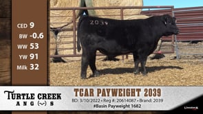 Lot #2039 - TCAR PAYWEIGHT 2039