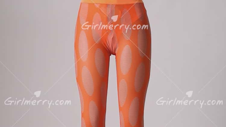 Orange Fishnet Tights for Women Mesh Tights Available in Plus Size