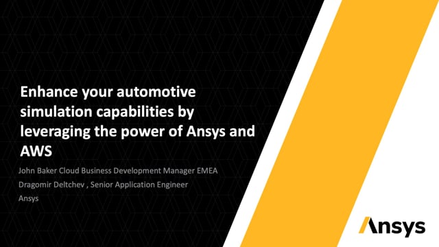 Enhance your automotive simulation capabilities by leveraging the power of Ansys and AWS