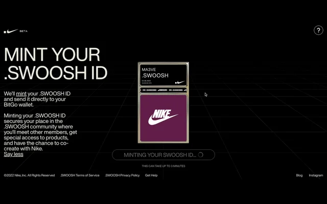 What does mean SWOOSH??? When i working with nike they told me swoosh but  i didn't get it