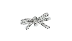 35 ct. t.w. Diamond Bow Ring in Sterling Silver