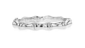Italian Sterling Silver Bamboo Bangle Bracelet