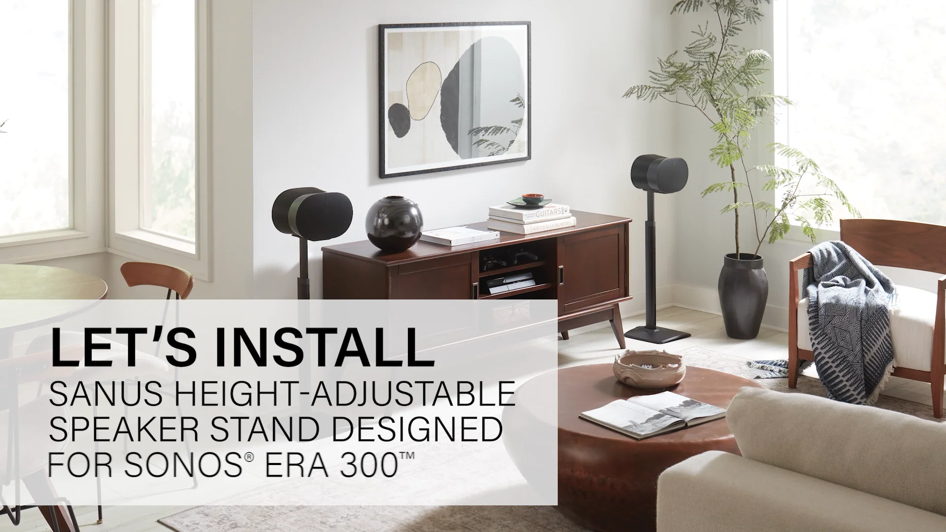SANUS Launches Speaker Stands and Wall Mounts for Sonos Era 100