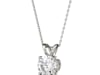 Round Moissanite Solitaire Pendant in 14K White Gold &#40;3 ct.&#41;
