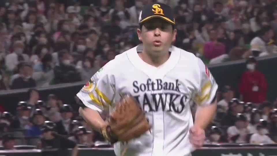 【3回表】3者連続三振!! ホークス・大関友久 3回までヒットを許さない好投!!  2023年3月31日 福岡ソフトバンクホークス 対 千葉ロッテマリーンズ