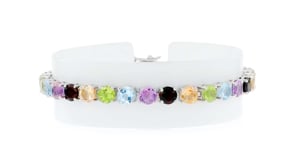 18.60 ct. t.w. Multi-Stone Tennis Bracelet in Sterling Silver