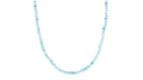 45.00 ct. t.w. Aquamarine Bead Necklace in 14kt Yellow Gold with Magnetic Clasp