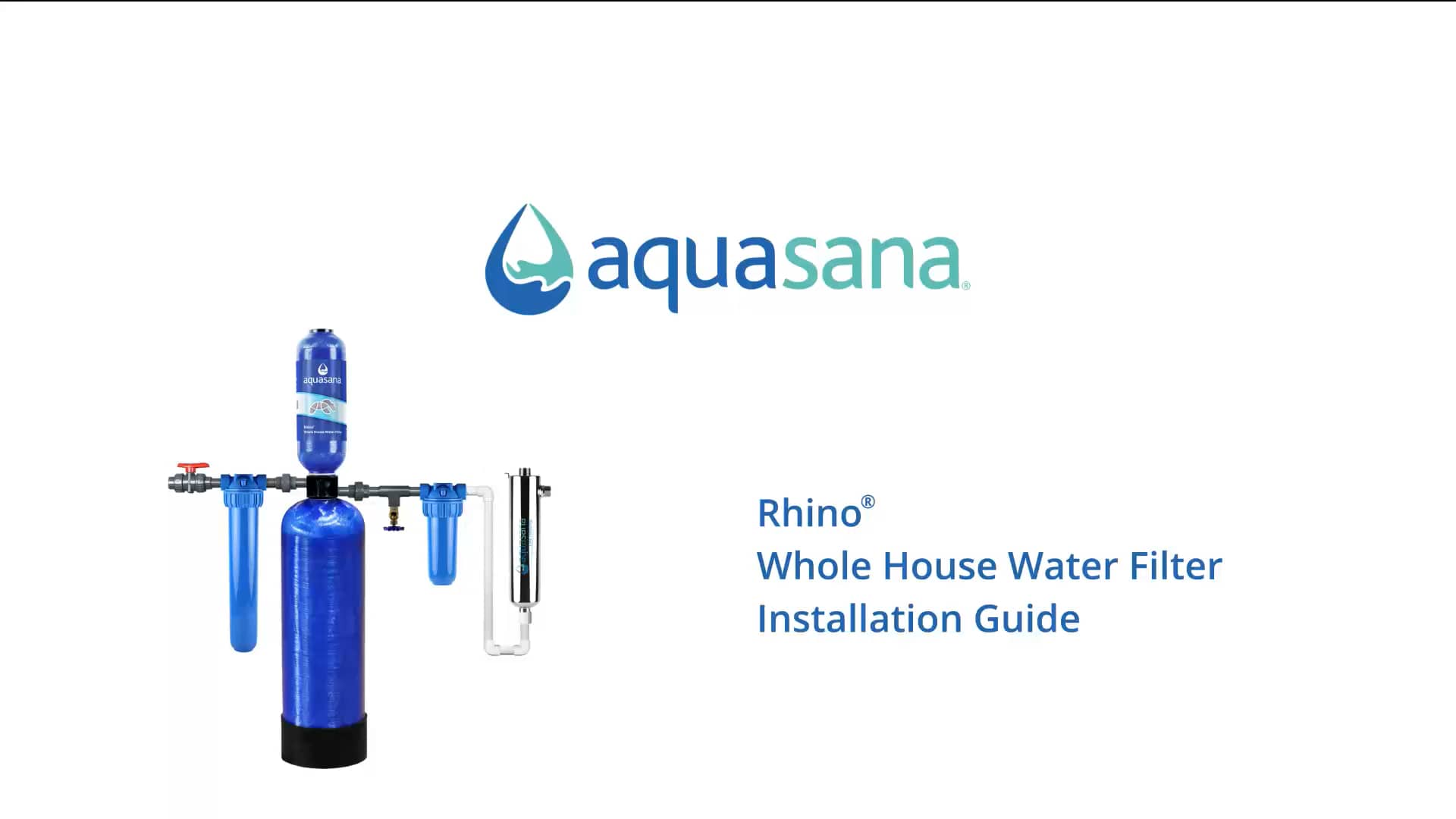 Aquasana Rhino® Whole House Filter Installation on Vimeo