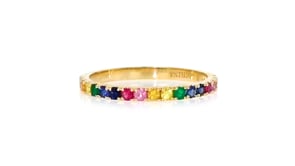 56 ct. t.w. Mixed Gemstone Ring in 14kt Yellow Gold