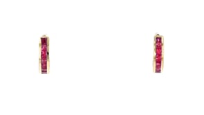 80 ct. t.w. Ruby Huggie Hoop Earrings in 14kt Yellow Gold