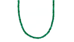 70.00 ct. t.w. Emerald Bead Necklace in 14kt Yellow Gold with Magnetic Clasp