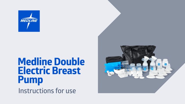 Deluxe Medline Double Electric Breast Pump Kit with 6 Bottles