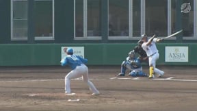 【ファーム】攻守で魅せる!! マリーンス・山本大斗 レフトへのタイムリー2ベースヒット!!  2023年4月1日 千葉ロッテマリーンズ 対 北海道日本ハムファイターズ