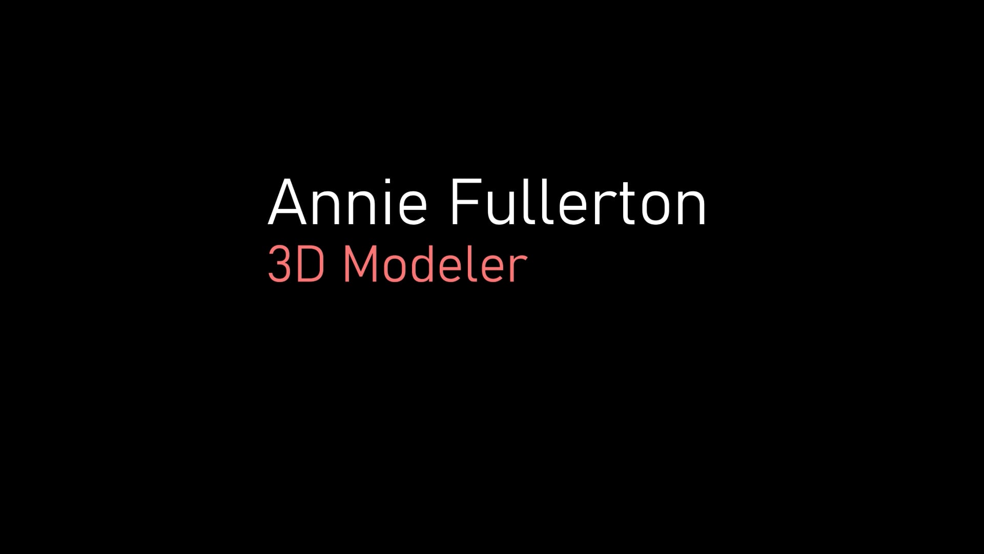 Annie Fullerton Demo Reel 2023