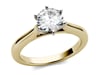 1 ct. tw. Moissanite Solitaire Ring in 14K Yellow and White Gold