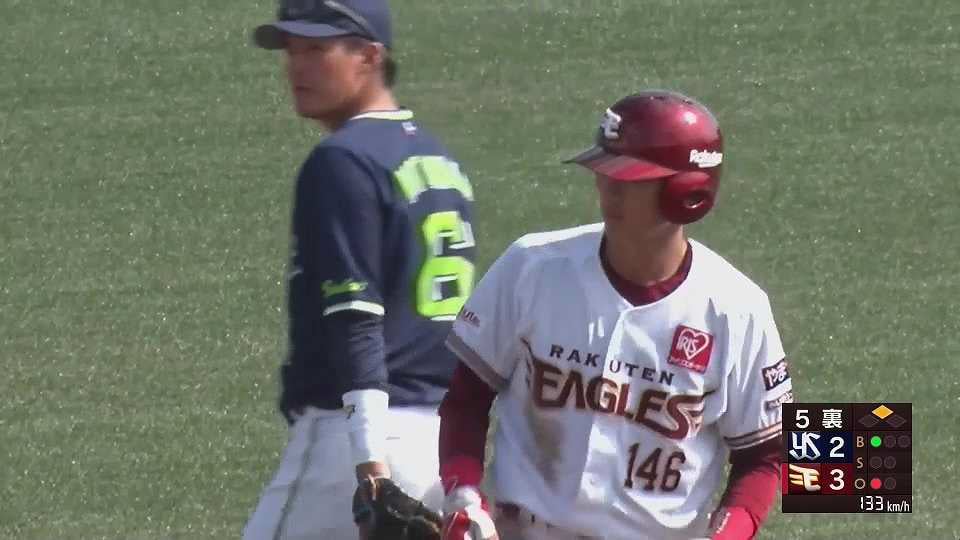 【ファーム】足で魅せる!! イーグルス・辰見鴻之介 完璧な盗塁でチャンスメイク!!  2023年4月2日 東北楽天ゴールデンイーグルス 対 東京ヤクルトスワローズ