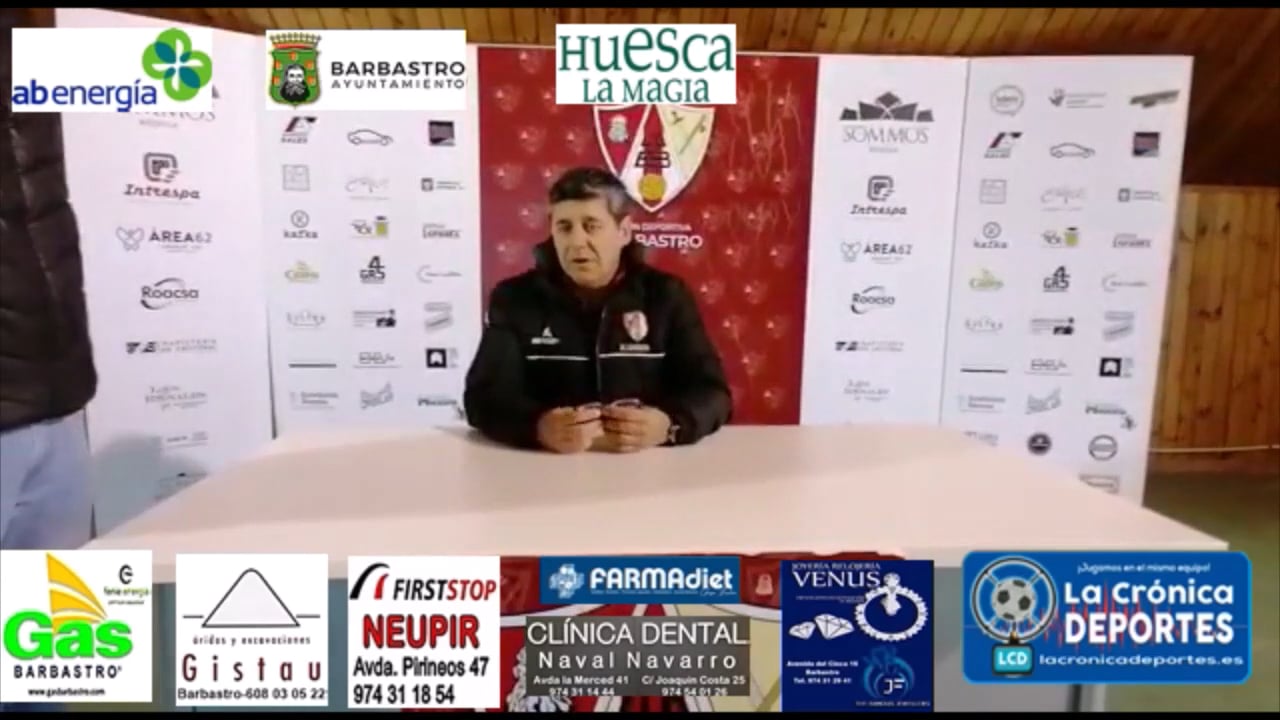 JOSETE (Entrenador Barbastro) UD Barbastro 0-0 CD Caspe / Jornada 28 / 3ª División