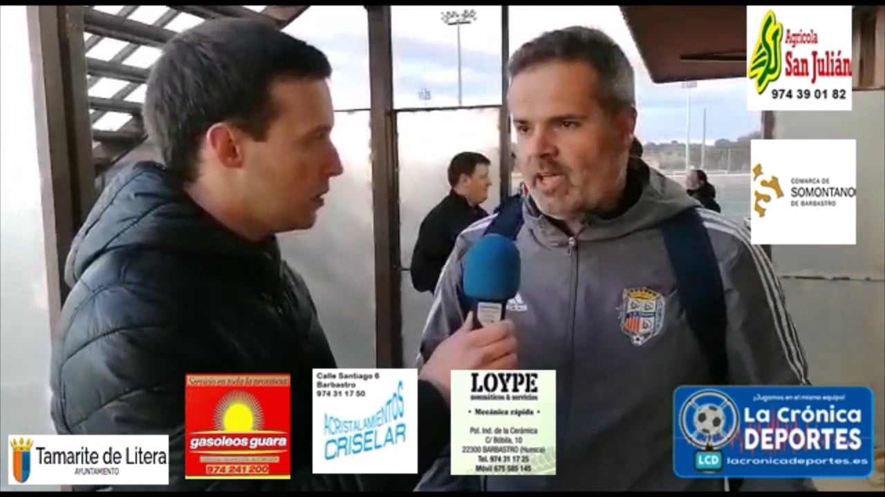 MOISÉS GUTIÉRREZ (Entrenador Caspe) UD Barbastro 0-0 CD Caspe / Jornada 28 / 3ª División