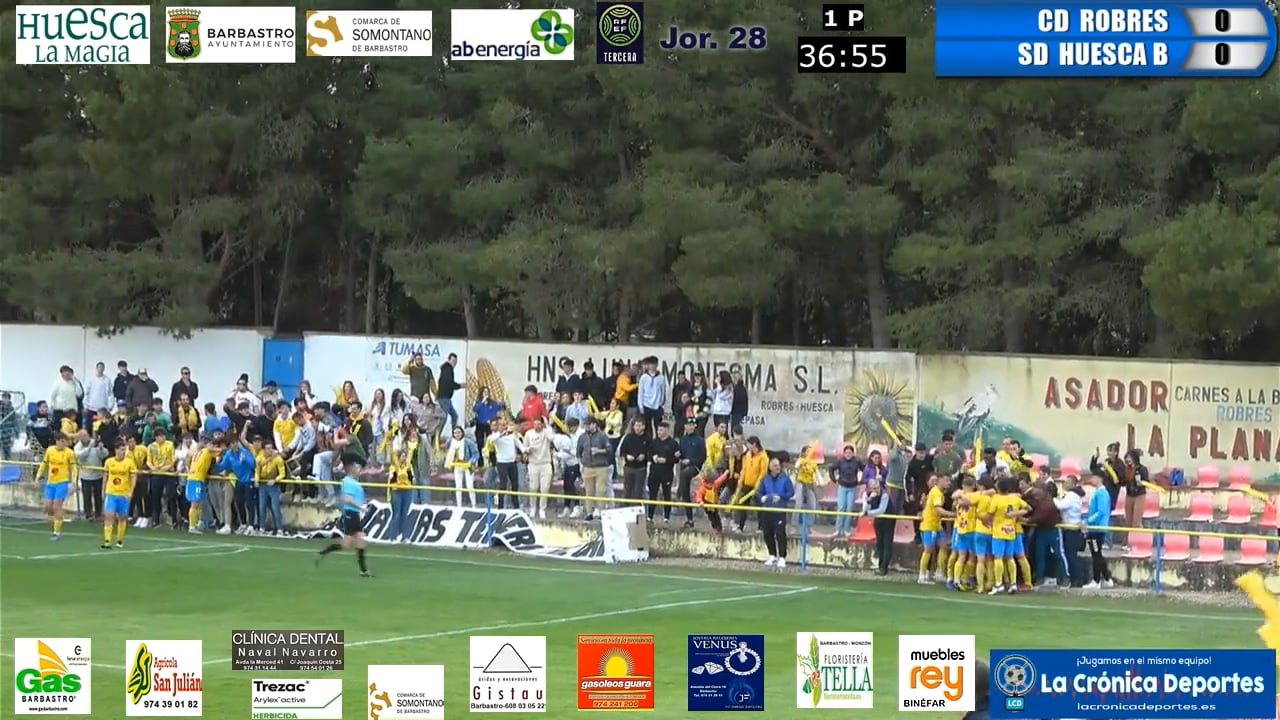 (RESUMEN Y GOLES) "DE UN PARTIDO QUE CORONA AL CD ROBRES COMO CAMPEÓN DE TERCERA ARAGONESA 2022-23" CD Robres 2-0 SD Huesca B / Jornada 28 / 3ª División. ¬Sábado 1 de Abril 2023¬