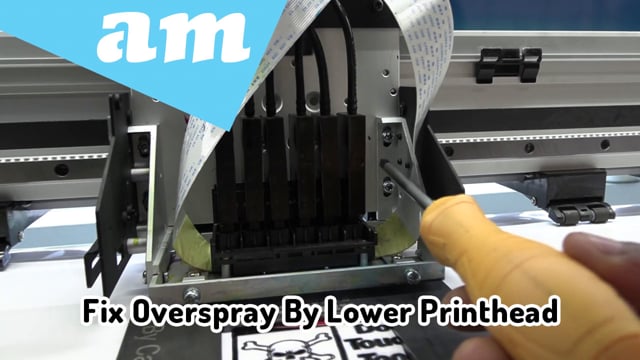 Fix Ink Overspray by Adjust Printhead Closer to Media (Less Than 2mm, About R2 Coin Thickness)