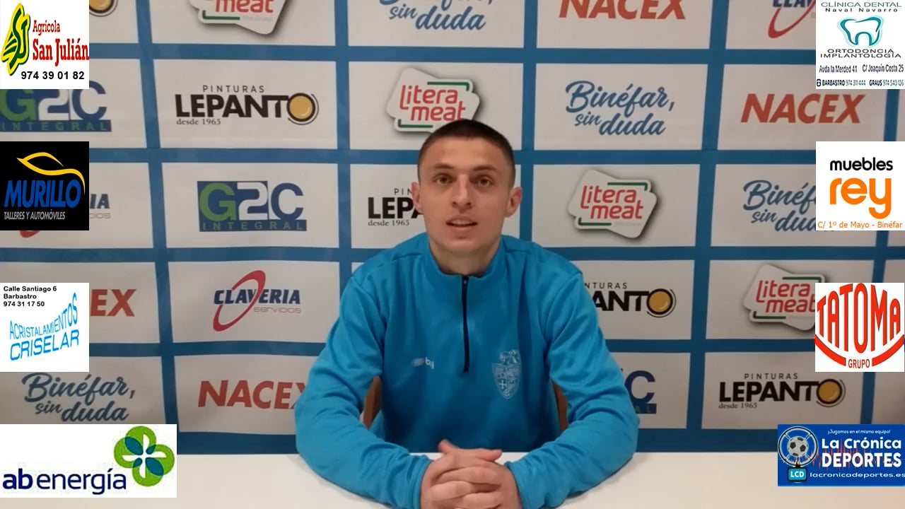 XAVIER BELLÓ (Jugador Binéfar) CD Binéfar 2-0 SD Ejea / Jornada 28 / 3ª División